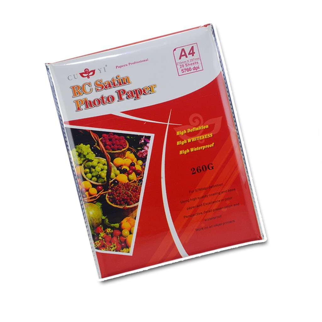 PHOTO PAPER A4 RC SATIN